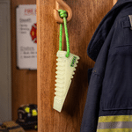 Cale de porte personnalisée sur le thème des pompiers, phosphorescente, avec prénom et boucle réfléchissante en paracorde – Cadeau de Noël ou d'usage quotidien pour un pompier 6