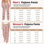 Pantalones de pijama suaves con diseño de bastón de caramelo y gorro de Papá Noel personalizados, con cintura elástica. Regalo ideal para una reunión familiar navideña, para los amantes de las mascotas. 9