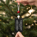 Personalisiertes, minimalistisches Keramik-Ornament im LDS-Missionars-Design mit Namen, Jahr und Text – Weihnachtsgeschenk für Missionare und Mitglieder der Kirche