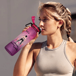 Personalized Fitness Girl Graphic Motivational Quote BPA-Free 32 oz Water Bottle with Flip-Top Lid and Time Markers Birthday Gift for Fitness Women 4