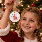 Décoration de Noël personnalisée : chaussette de Noël en céramique avec l'initiale d'un lutin de Noël et le prénom – Décoration d'intérieur et cadeau de Noël pour la famille et les enfants 3