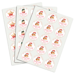 Personalized Cute Baking Pattern Waterproof Stickers Labels with Title and Text Gift Decor Christmas Party Favors for Baking Bread Lover