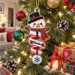Personalised Cute Santa Claus Gingerbread Man Christmas Tree Ornament with Name Christmas Stocking Gift for Family Kids 3