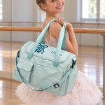 Sac de voyage personnalisé à plusieurs compartiments sur le thème du ballet, avec prénom et bandoulière : un cadeau d'anniversaire indispensable pour les passionnés de ballet