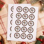 Personalised Christmas Theme Initial Checkered Design Waterproof Stickers with Name Gift Decor Christmas Party Gift for Family Friends 4