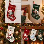 Personalized Christmas Theme Nutcracker Stocking with Name Home Decoration Christmas Gift for Kid Family