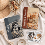 Personalized Oil Painting Pet Reading in Bed Kindle Case with Name and Photo for Multiple Models Daily Use Birthday Christmas Gift for Pet Lovers