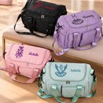 Sac de voyage personnalisé à plusieurs compartiments sur le thème du ballet, avec prénom et bandoulière : un cadeau d'anniversaire indispensable pour les passionnés de ballet
