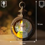 Personalisierte Haustierfoto LED-Kerzenlaterne | mit Namen & Wunschtext | Dekorative Gedenklaterne | Trauergeschenk für Haustierbesitzer