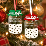 Personalised Sourdough Starter Jar Acrylic Christmas Ornament with Text and Year Christmas Gift for Bakers Bread Lovers 4