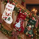 Personalized Christmas Theme Nutcracker Stocking with Name Home Decoration Christmas Gift for Kid Family