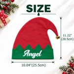 Personalized Classic Christmas Style Name Soft Christmas Hat with Golden Bell Christmas Party Gift for Family