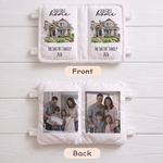 Personalized Our First Home House Photo Book-Shaped Soft Throw Pillow with Year and Text Housewarming Christmas Gift for Family Friends