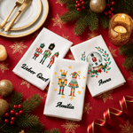 Personalisierte Nussknacker Stoffserviette | 100% Baumwolle | Wiederverwendbar | Festliche Tischdeko | Weihnachtsgeschenk für Familie & Freunde 7