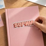 Personalised  Multicolour Name Waterproof Stickers Daily Use Christmas Birthday Gift for Student Kid