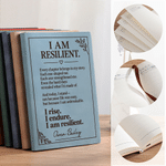 Personalized I Am Resilient Motivational Quote A5 Notebook with Name and 100 Lined Pages Daily Use Birthday Gift for Family Women Friends