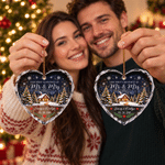 Personalised Our First Christmas Glass Acrylic Ornament with Text and Date Home Decor Christmas Gift for Family Couple Newlywed