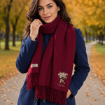 Bufanda personalizada, cálida y suave, con motivos de pintura al óleo, flores de nacimiento y borlas, con nombre; ideal para el día a día, regalo de invierno para familiares y amigos 4