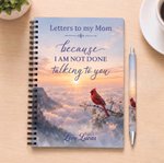 Personalized Cardinal Bird Design A5 Spiral Notebook Pet Set with Name Memorial Sympathy Gift for Family Friends
