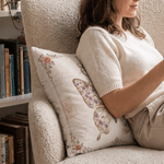 Personalized Retro Butterfly Birth Flower Soft Throw Pillow Cover with Name Home Decor Birthday Gift for Friend Family