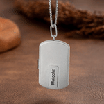 Personalized Photo Locket Necklace with Text Birthday Anniversary Gift for Man Husband Dad Boyfriend