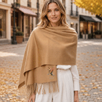 Bufanda personalizada, cálida y suave, con motivos de pintura al óleo, flores de nacimiento y borlas, con nombre; ideal para el día a día, regalo de invierno para familiares y amigos 3