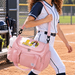 Personalized Ball Sport Photo Large Multi-Compartment Travel Bag with Name and Shoulder Strap Birthday Gift for Sports Lovers