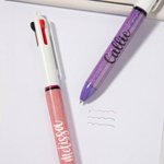 Personalised Multicolour 3 in 1 Glitter Ballpoint Pen with Name Daily Use Appreciation Birthday Gift for Nurses Teachers Students