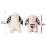Personalized Cute Bunny Ear Photo Plush Toy with Text Daily Use Birthday Christmas Gift for Couple Kid Friend