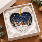 Personalised Our First Christmas Glass Acrylic Ornament with Text and Date Home Decor Christmas Gift for Family Couple Newlywed