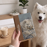 Personalized Oil Painting Pet Reading in Bed Kindle Case with Name and Photo for Multiple Models Daily Use Birthday Christmas Gift for Pet Lovers
