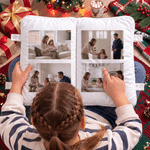 Personalized Our First Home House Photo Book-Shaped Soft Throw Pillow with Year and Text Housewarming Christmas Gift for Family Friends