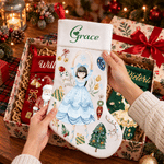 Personalized Christmas Theme Nutcracker Stocking with Name Home Decoration Christmas Gift for Kid Family