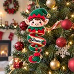 Personalised Cute Santa Claus Gingerbread Man Christmas Tree Ornament with Name Christmas Stocking Gift for Family Kids 4