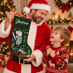 Personalized Christmas Theme Nutcracker Stocking with Name Home Decoration Christmas Gift for Kid Family