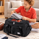 Personalized Ball Sport Photo Large Multi-Compartment Travel Bag with Name and Shoulder Strap Birthday Gift for Sports Lovers