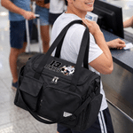 Personalized Ball Sport Photo Large Multi-Compartment Travel Bag with Name and Shoulder Strap Birthday Gift for Sports Lovers