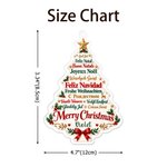 Personalised Christmas Tree Multilingual Merry Christmas Acrylic Ornament with Name Christmas Gift for Family Friends 7