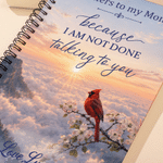 Personalized Cardinal Bird Design A5 Spiral Notebook Pet Set with Name Memorial Sympathy Gift for Family Friends