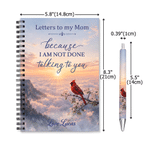 Personalized Cardinal Bird Design A5 Spiral Notebook Pet Set with Name Memorial Sympathy Gift for Family Friends