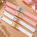 Personalized Pink Ribbon Bow Medical Alert Bracelet with Engraved Text Daily Wear Emergency Jewellery Birthday Gift for Breast Cancer Woman