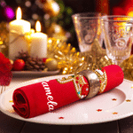 Personalized 3D-Style Artwork Christmas Beaded Initial 100% Cotton Christmas Napkin with Name Table Decor Christmas Gift for Family Friends