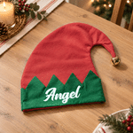 Personalized Classic Christmas Style Name Soft Christmas Hat with Golden Bell Christmas Party Gift for Family