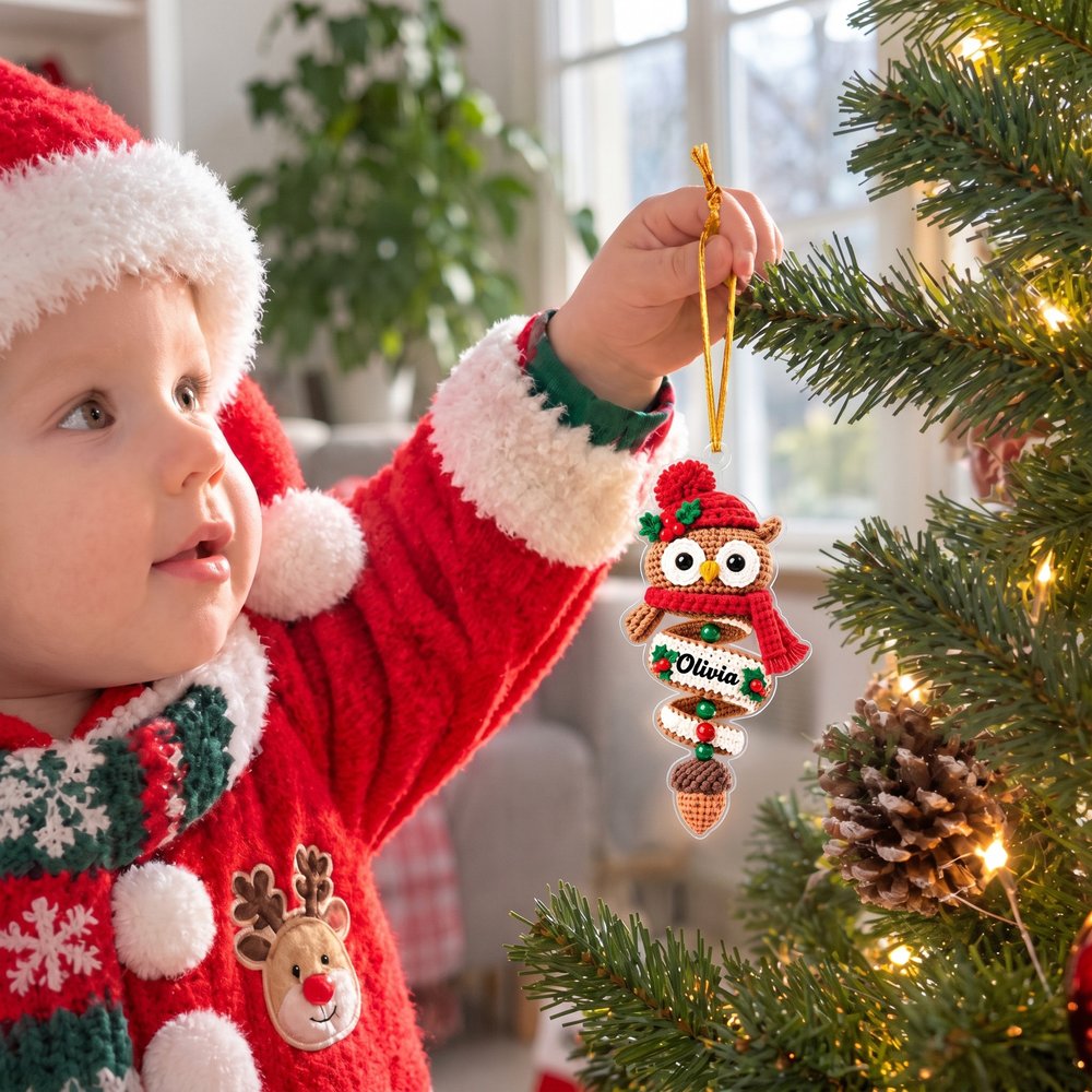 Personalised Cute Santa Claus Gingerbread Man Christmas Tree Ornament with Name Christmas Stocking Gift for Family Kids 5