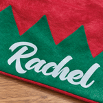 Personalized Classic Christmas Style Name Soft Christmas Hat with Golden Bell Christmas Party Gift for Family