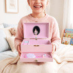 Personalized Ballerina Flower Rabbit Crown Musical Jewellery Box with Name and Makeup Mirror Daily Use Birthday Gift for Ballet Lovers Girls