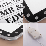 Personalized TIL Death Do Us Party Acrylic Lighted Wedding Sign with Surname and Date Wedding Party Gift for Newlyweds