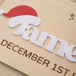 Personalisiertes Weihnachts-Etikett für Weihnachtsschachteln mit Weihnachtsmannmütze und Zuckerstange, mit Namen und Text – Weihnachtsgeschenk für Kinder und die Familie 6