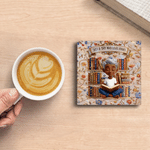Personalized Cartoon Reader 11 oz 15 oz Ceramic Mug with Name and Coaster  Birthday Christmas Gift for Teachers Bookworms