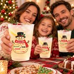 Personalised Family Christmas Element 12-16 oz Plastic Cup with Text and Name Christmas Family Gathering Party Gifts for Family Guests